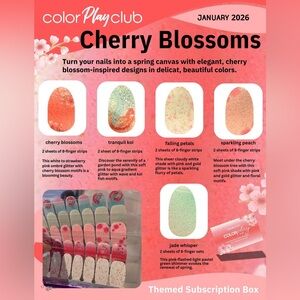 January 2026 Cherry Blossom Color Street Collection Nail Strips NIB